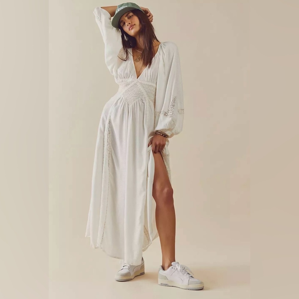 Free People White Maxi Dress